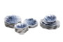Hermia Vajilla de Porcelana de 24 Piezas Azul y Blanco